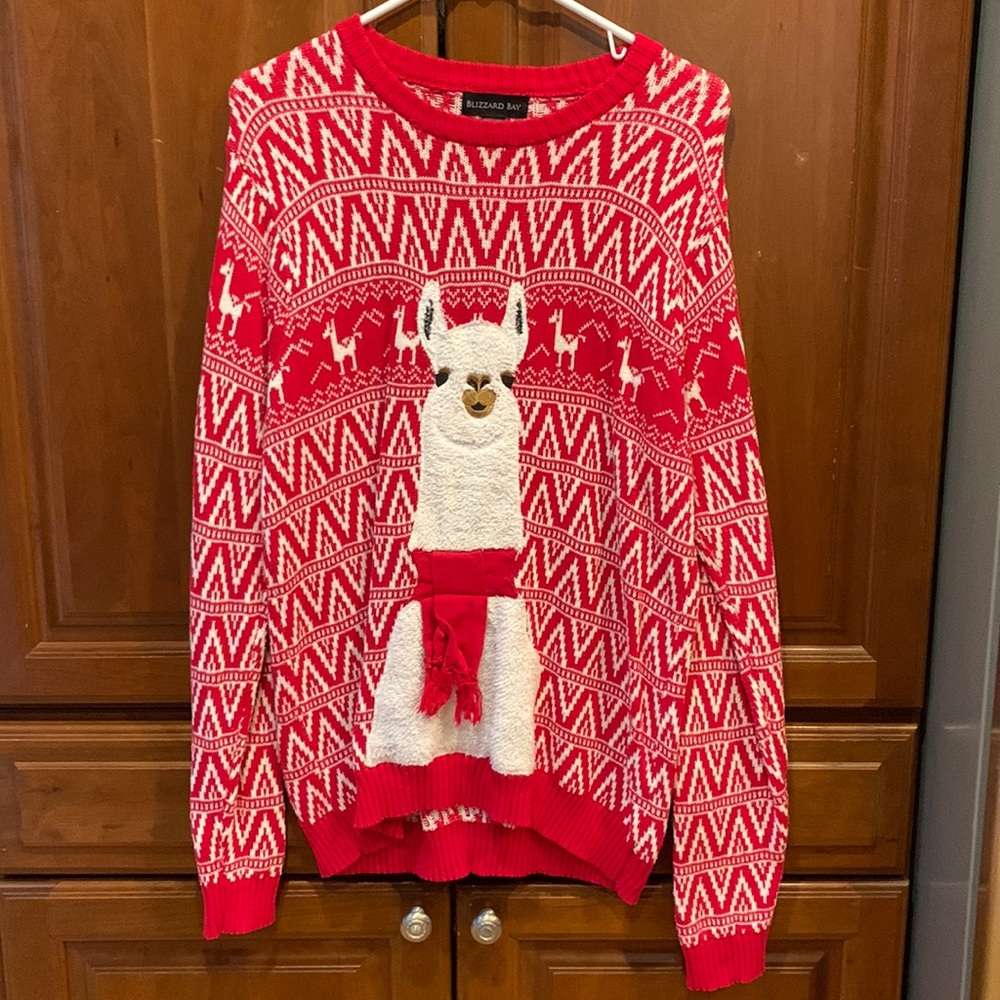Red Llama Ugly Christmas Sweater!!